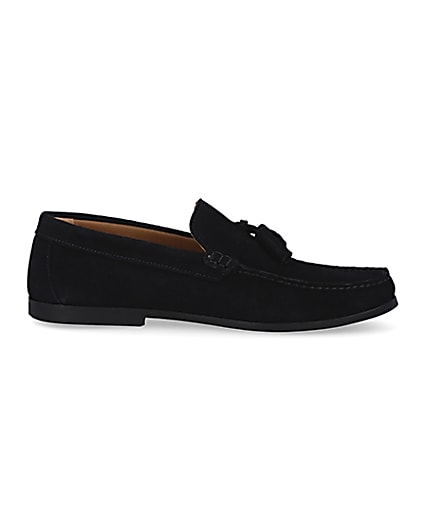 360 degree animation of product Navy suede tassel loafers frame-15