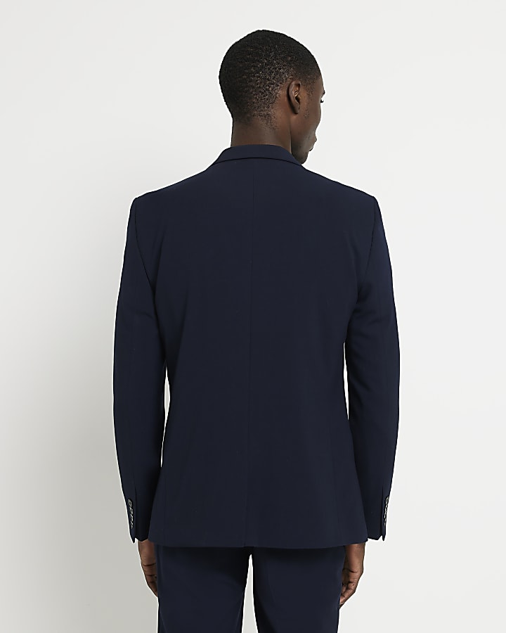 Navy Super Skinny fit Suit Jacket