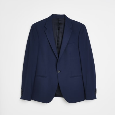 Navy Super Skinny fit Suit Jacket