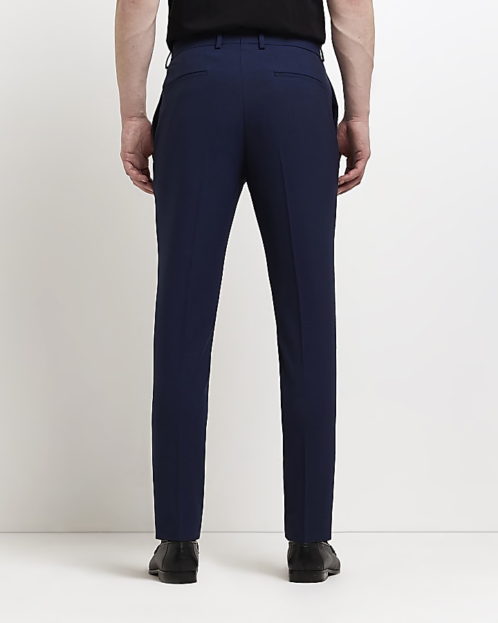 Navy Super Skinny fit Suit trousers