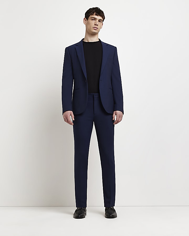 Navy Super Skinny fit Suit trousers