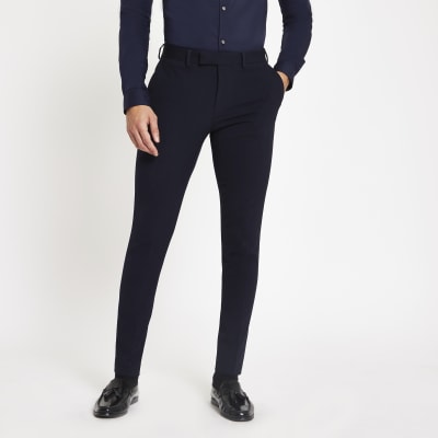 Navy super skinny suit trousers