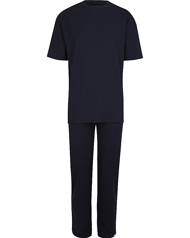 Navy t-shirt and trousers pyjama set