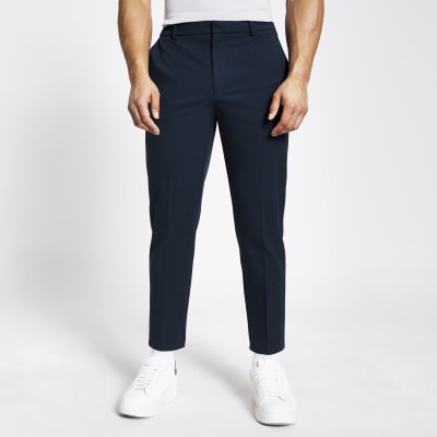 navy tapered pants