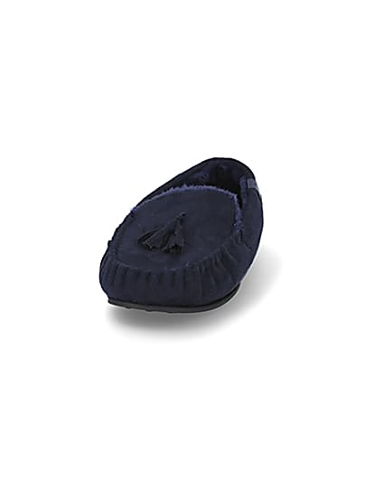 360 degree animation of product Navy tassel detail slippers frame-22