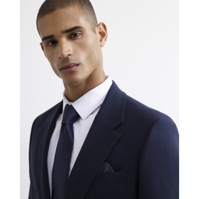 Navy Textured Tie