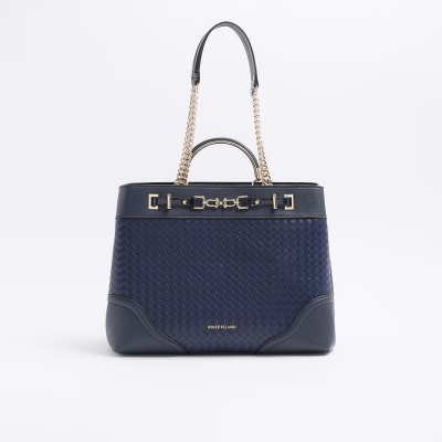 River island navy on sale bag