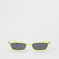 Neon green slim frame sunglasses
