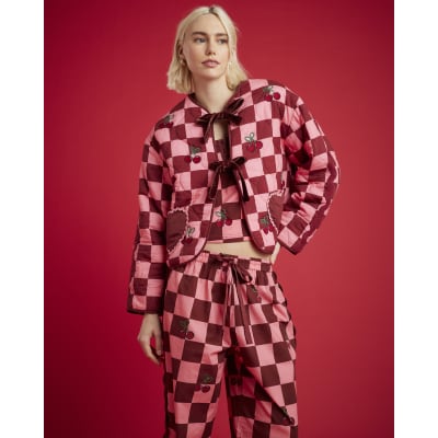 Nephthys Pink Checkerboard Cherry Jacket