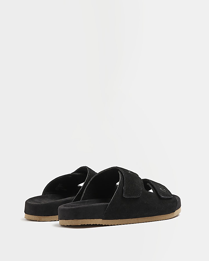 Nushu Black Suede Sandals
