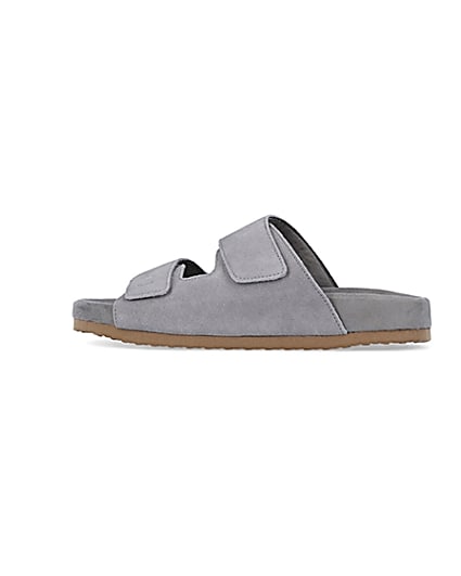 360 degree animation of product Nushu grey Suede Sandals frame-4