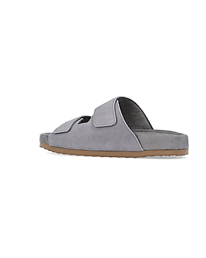 360 degree animation of product Nushu grey Suede Sandals frame-5