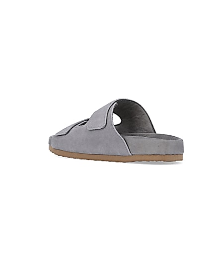 360 degree animation of product Nushu grey Suede Sandals frame-6