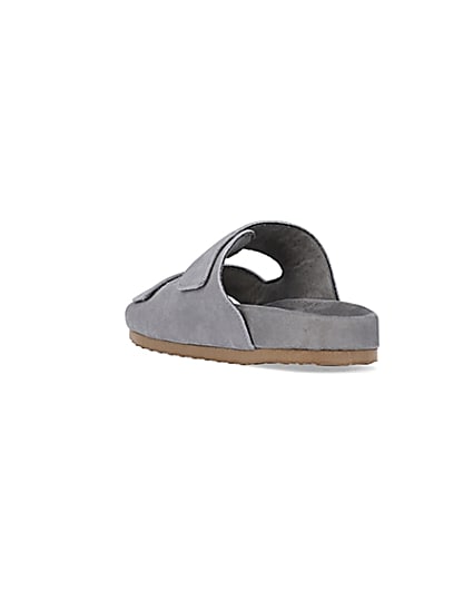 360 degree animation of product Nushu grey Suede Sandals frame-7
