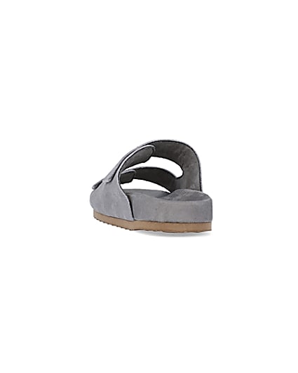 360 degree animation of product Nushu grey Suede Sandals frame-8