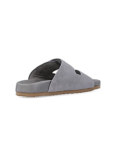 360 degree animation of product Nushu grey Suede Sandals frame-12