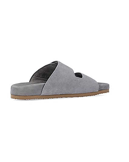 360 degree animation of product Nushu grey Suede Sandals frame-13