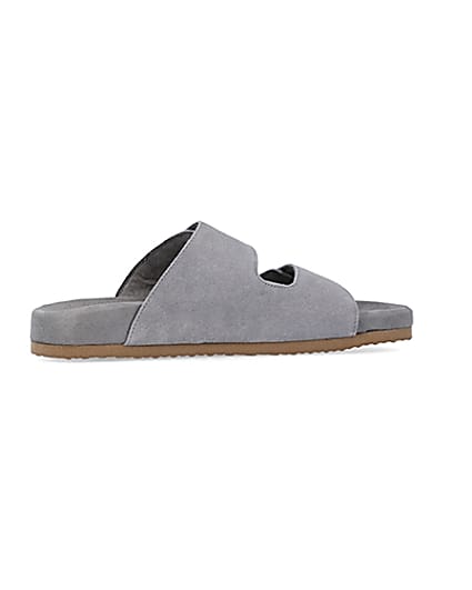 360 degree animation of product Nushu grey Suede Sandals frame-14