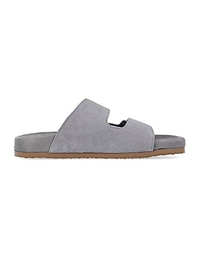 360 degree animation of product Nushu grey Suede Sandals frame-15