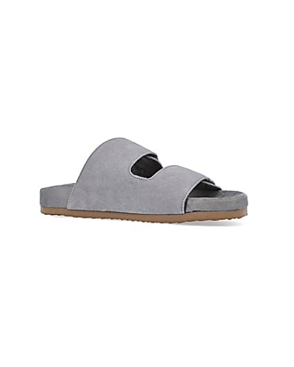 360 degree animation of product Nushu grey Suede Sandals frame-17