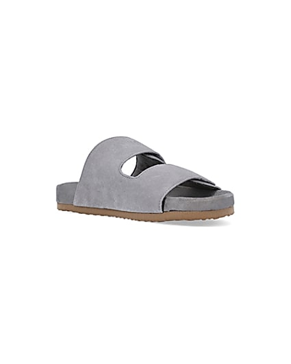 360 degree animation of product Nushu grey Suede Sandals frame-18
