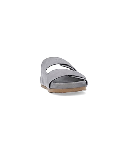 360 degree animation of product Nushu grey Suede Sandals frame-20