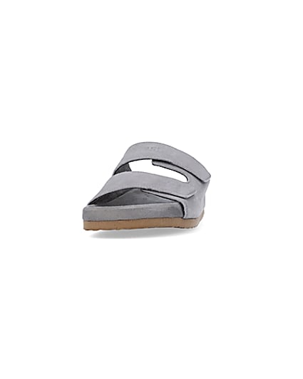 360 degree animation of product Nushu grey Suede Sandals frame-22