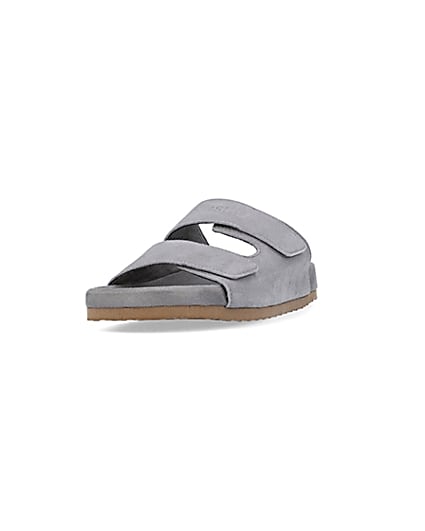 360 degree animation of product Nushu grey Suede Sandals frame-23