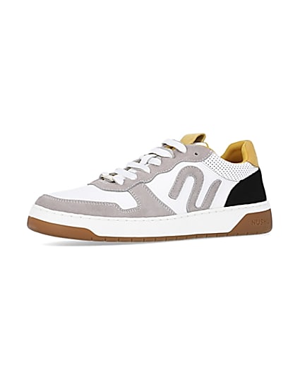 360 degree animation of product Nushu Stone Suede trainers frame-1