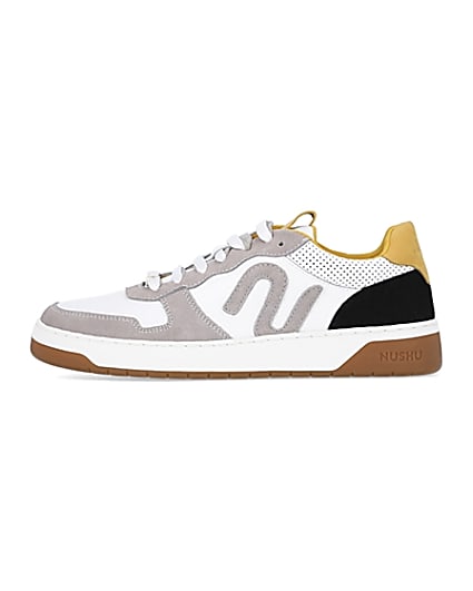 360 degree animation of product Nushu Stone Suede trainers frame-3