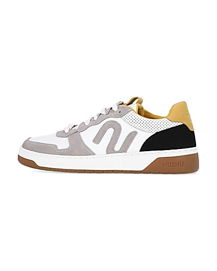 360 degree animation of product Nushu Stone Suede trainers frame-4