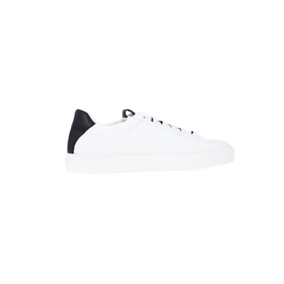 360 degree animation of product Nushu white lace up trainers frame-14