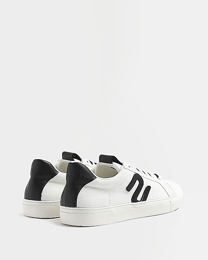 Nushu white lace up trainers
