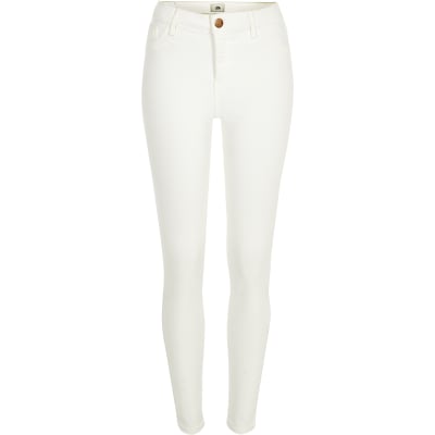 white skinny jeans river island