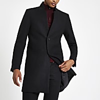 Only & Sons black wool trench coat