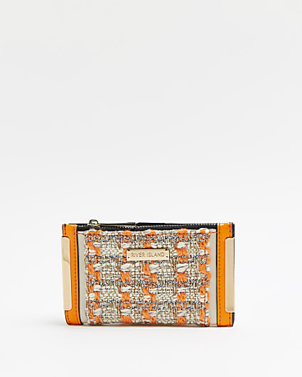 Orange boucle mini purse