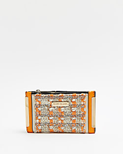 Orange boucle mini purse