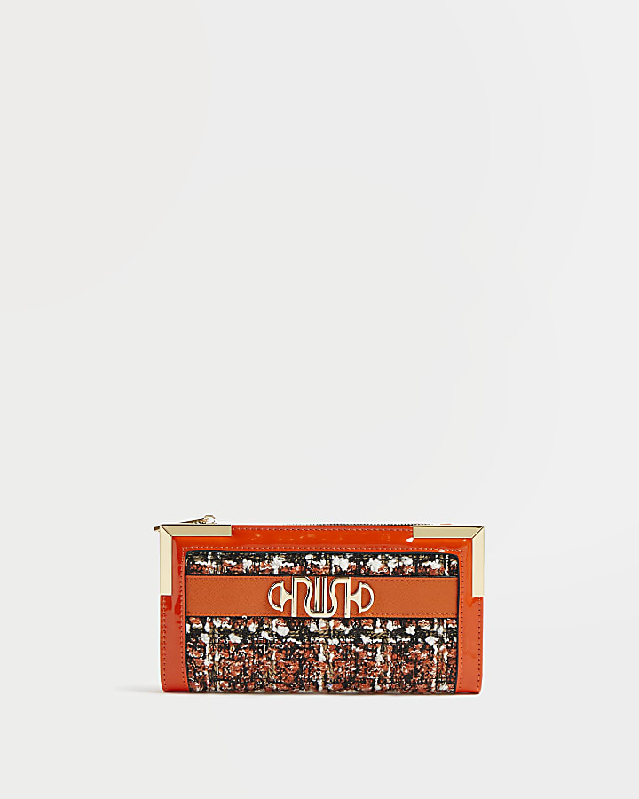 Orange boucle purse