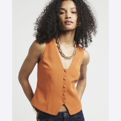 River island store orange coat