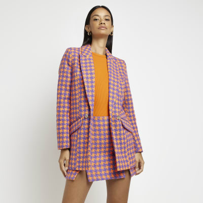 river island tartan blazer