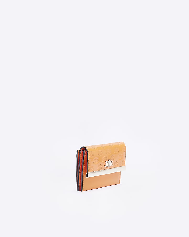 Orange embossed purse