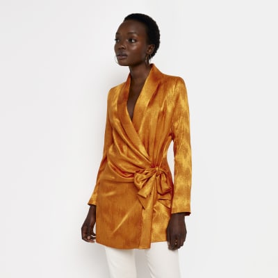 Orange jacket river island best sale