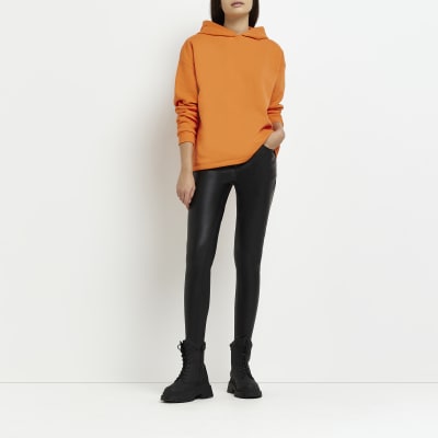Orange long sleeve hoodie
