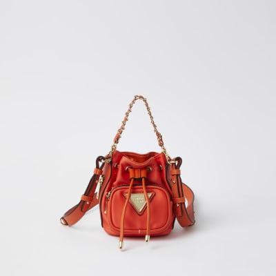 Download Orange mini nylon duffle bag | River Island