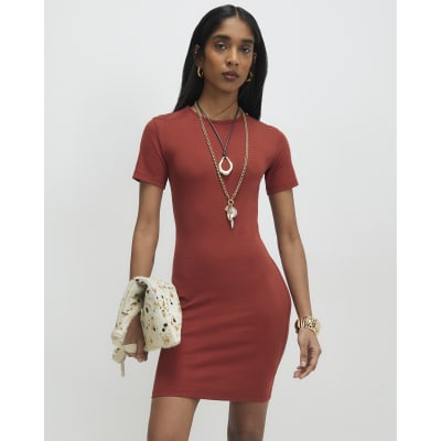Orange Mini T-Shirt Dress