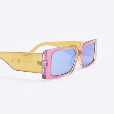 Orange ombre square sunglasses
