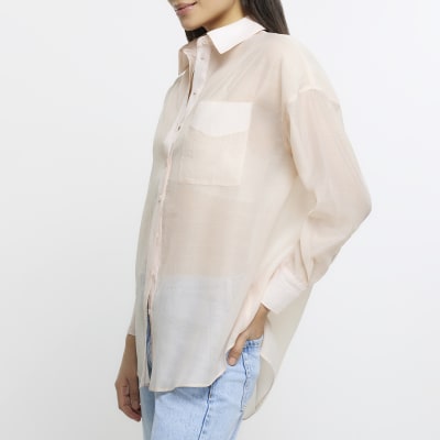 Orange oversized shirt