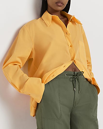 Orange oversized shirt