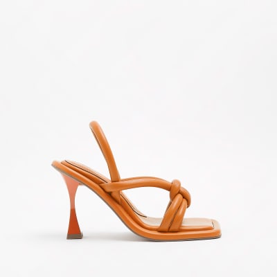 Orange heels 2025 river island