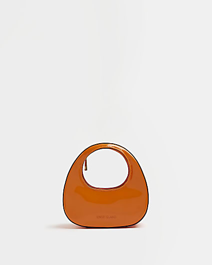 Orange patent grab bag